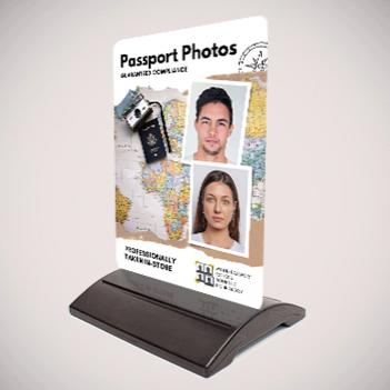 Passport Photo Sidewalk Sign