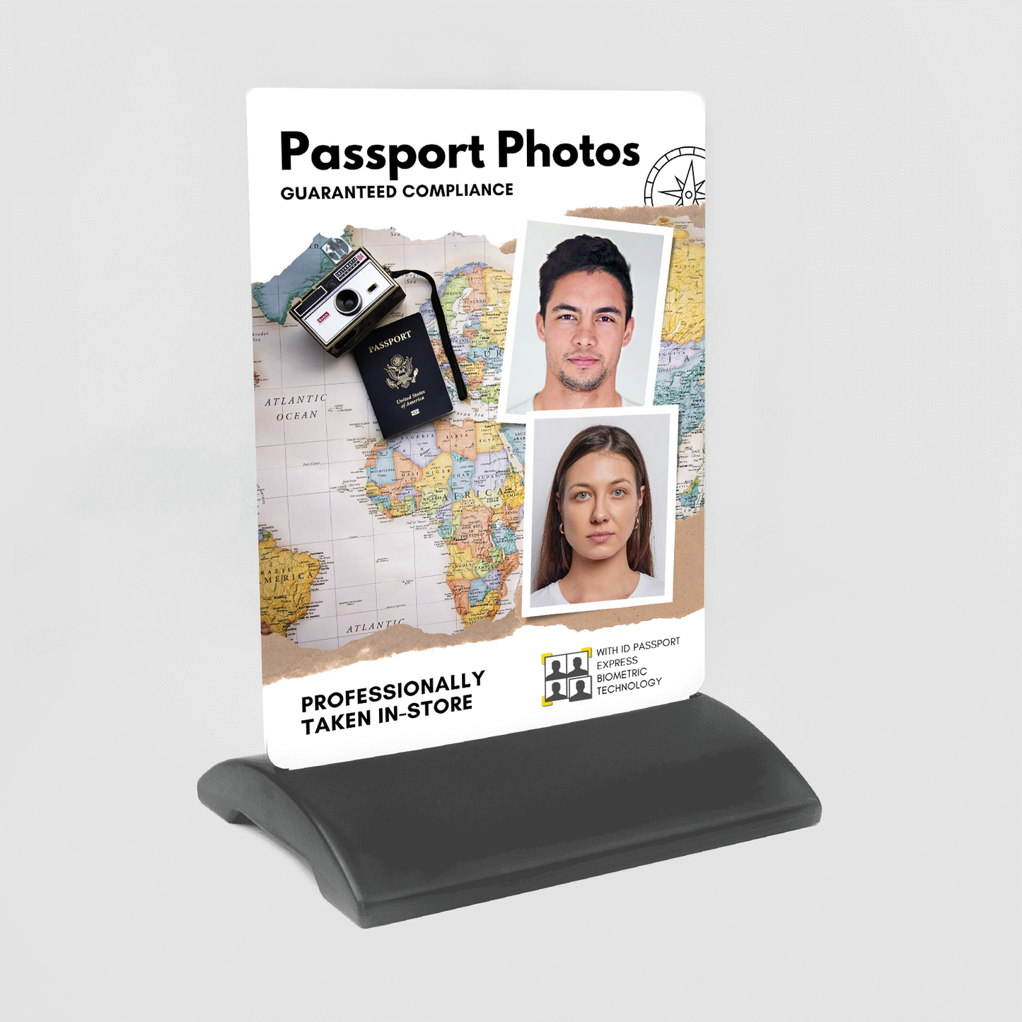 Passport Photo Sidewalk Sign