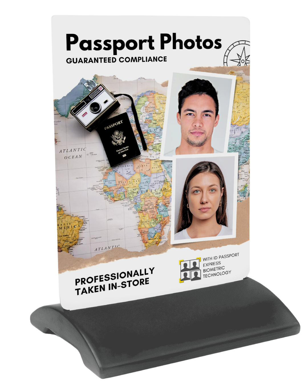 Passport Photo Sidewalk Sign